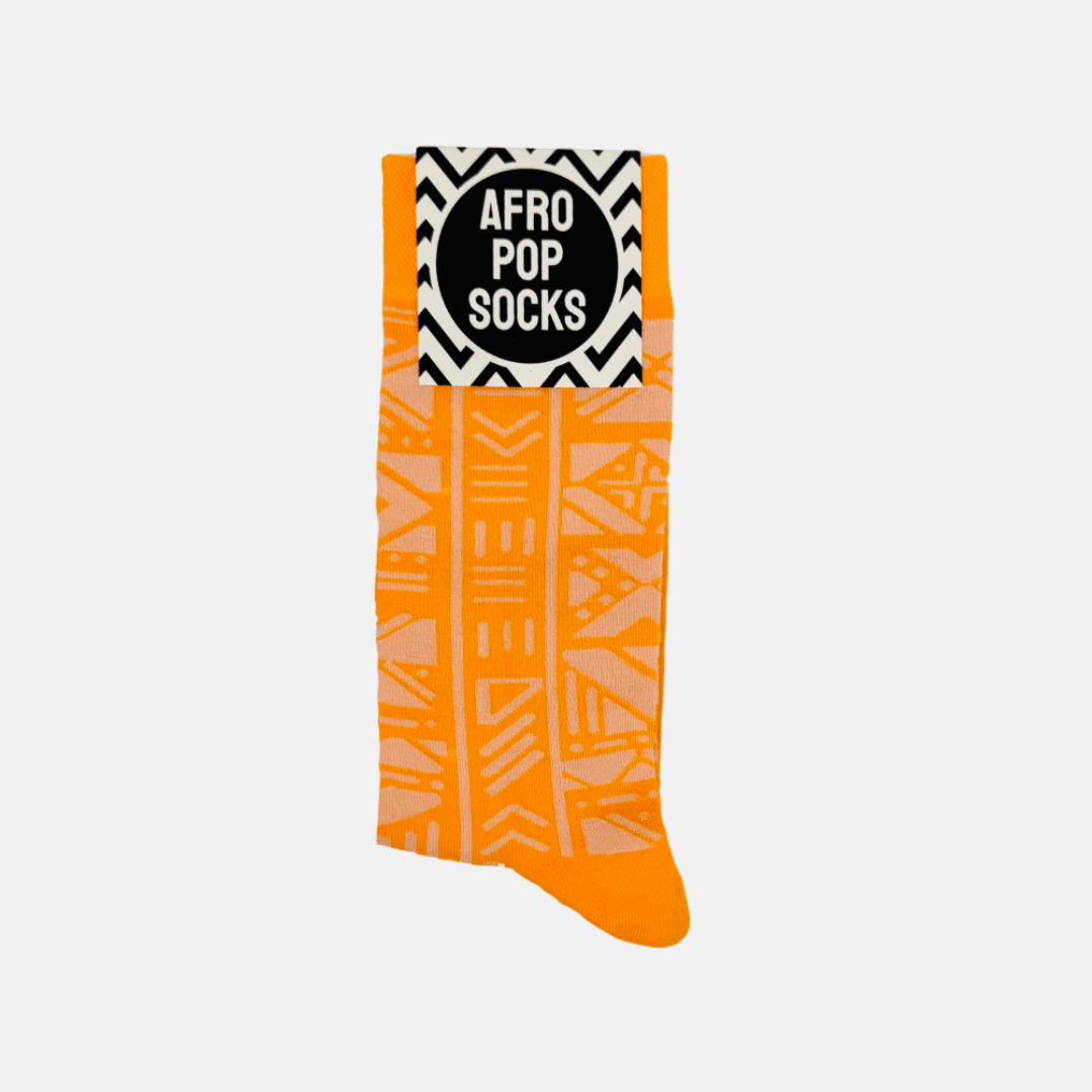 Afropop Socks Bogolan Orange (M/L)