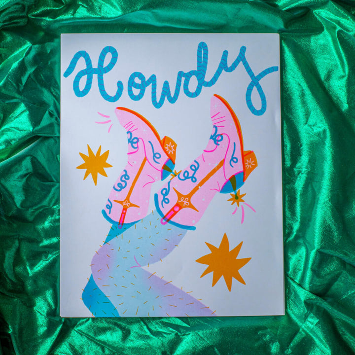 Howdy Riso Art Print