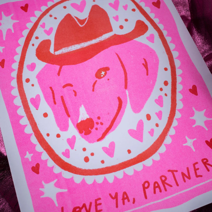 Love Ya Partner Riso Art Print