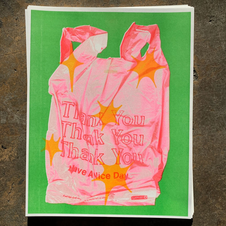 Thank You Bag Riso Art Print