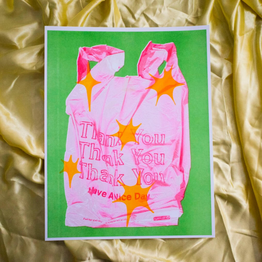 Thank You Bag Riso Art Print