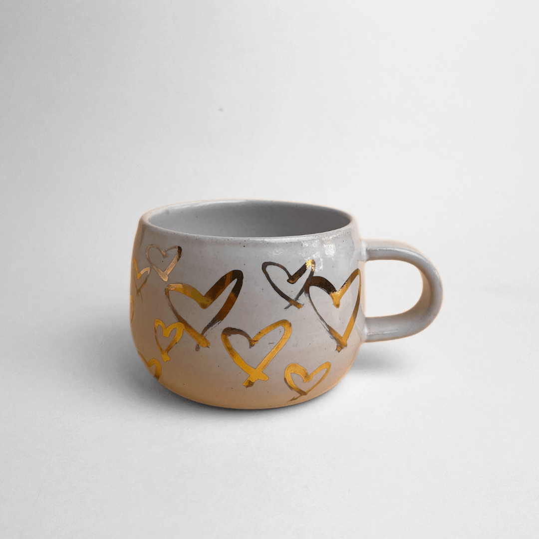 Gold Hearts Mug