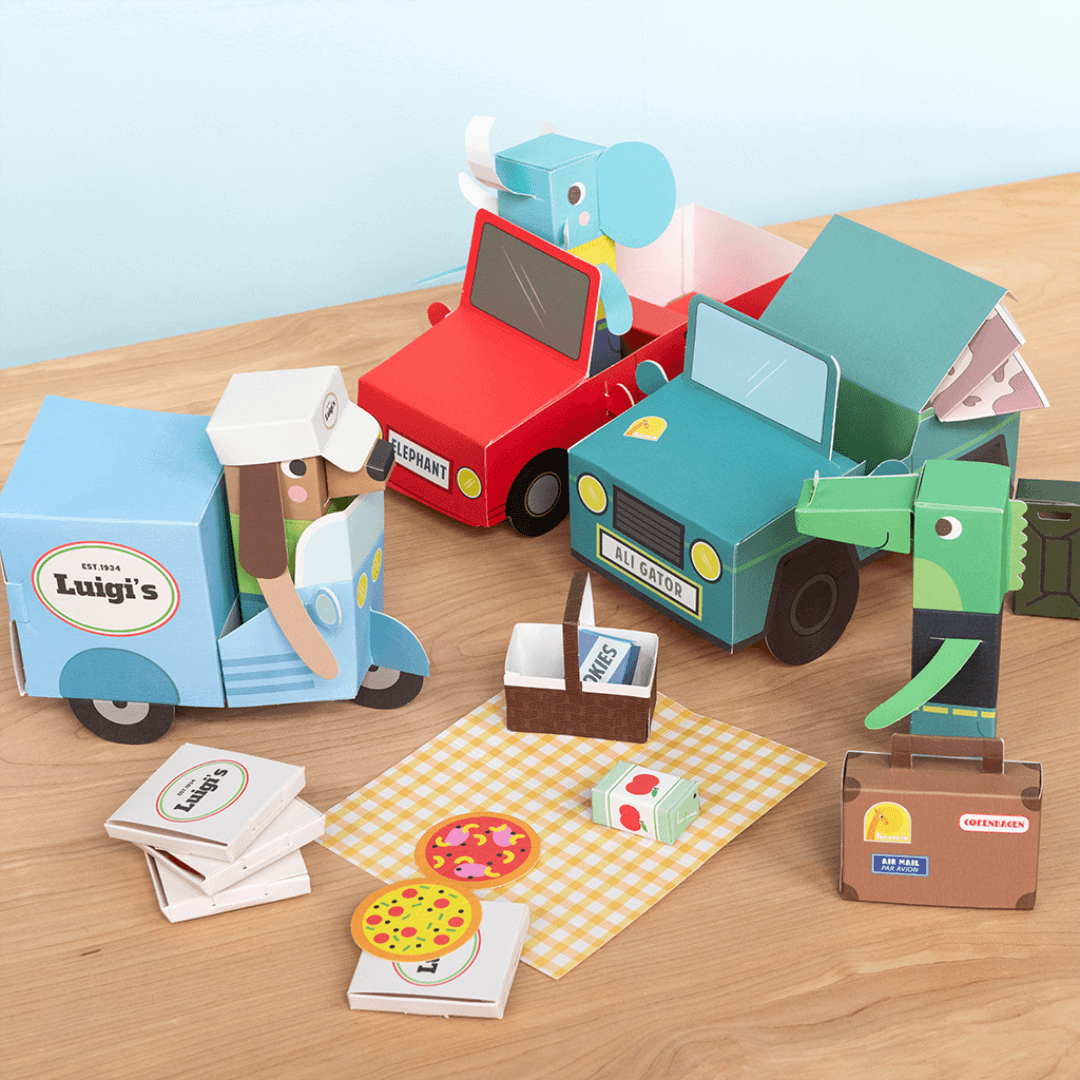 Animal Automobiles 3D Play Set