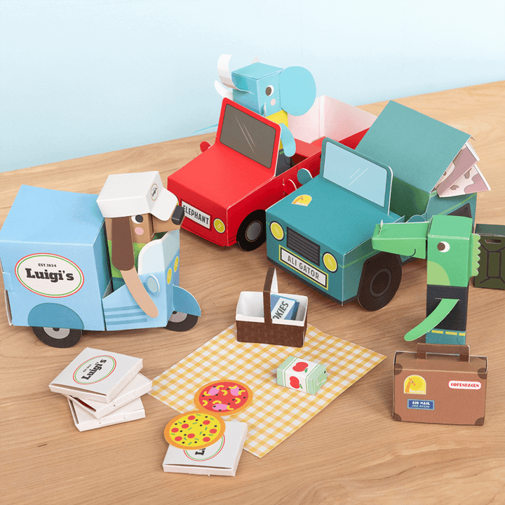 Animal Automobiles 3D Play Set