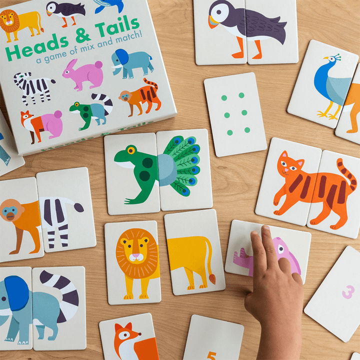 Animals Heads & Tails Card Game
