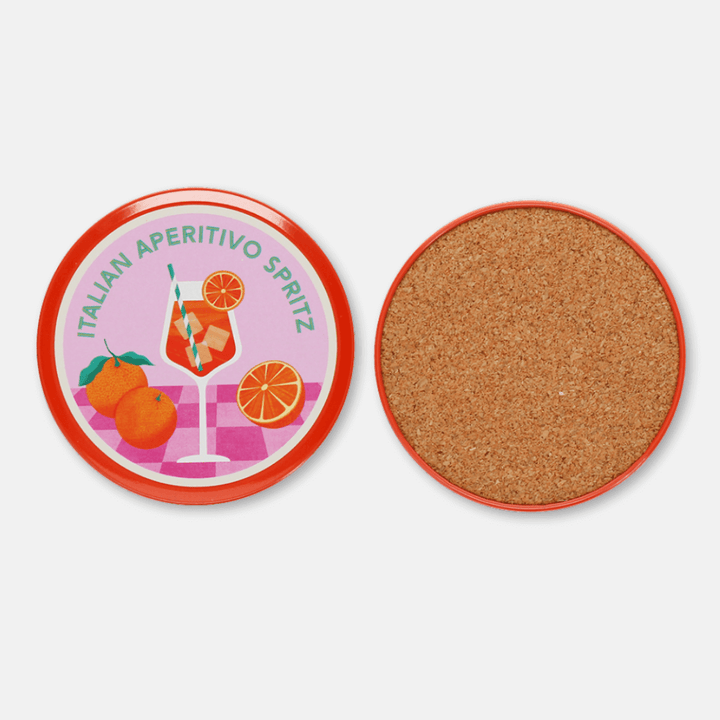 Aperitivo Spritz Metal Coaster Set