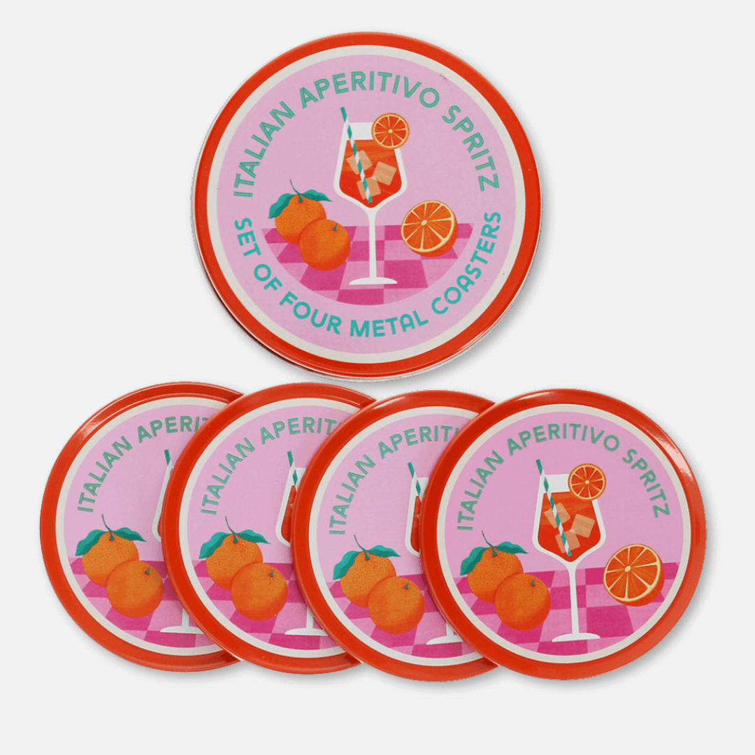 Aperitivo Spritz Metal Coaster Set
