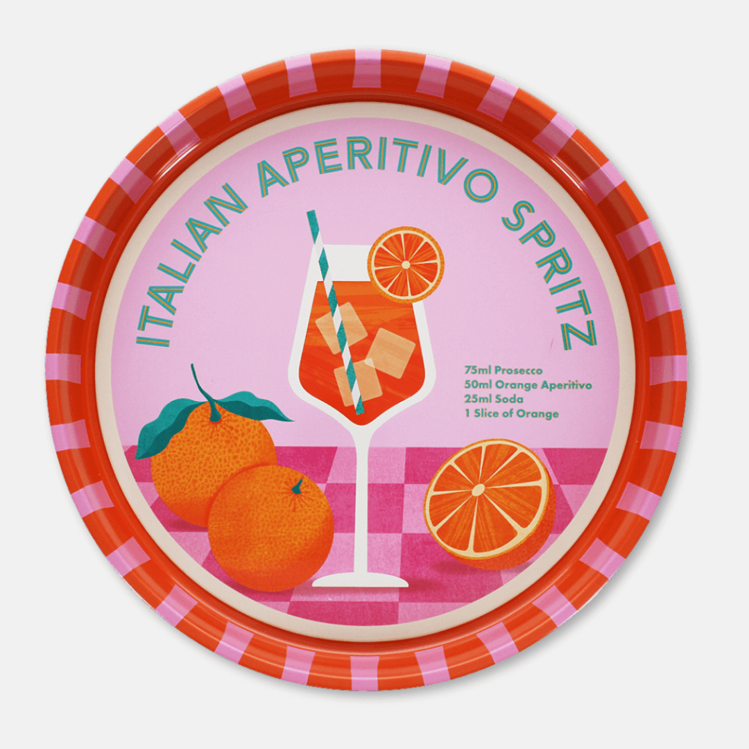 Aperitivo Spritz Metal Serving Tray