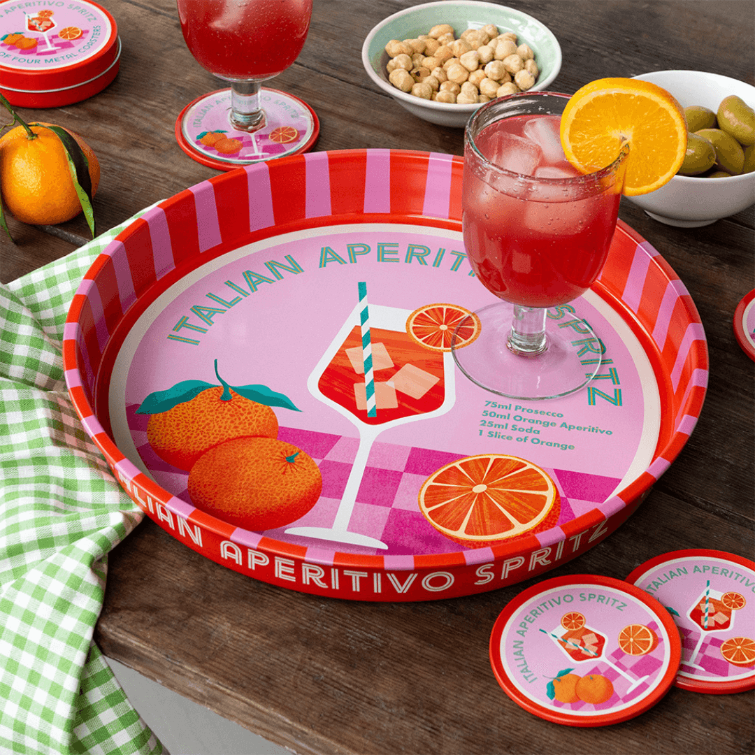 Aperitivo Spritz Metal Serving Tray