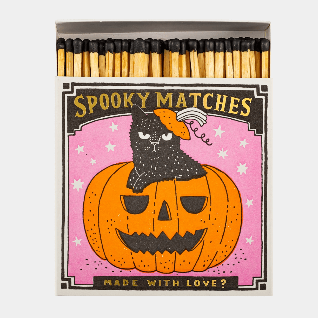 Spooky Cat & Pumpkin Box of Matches