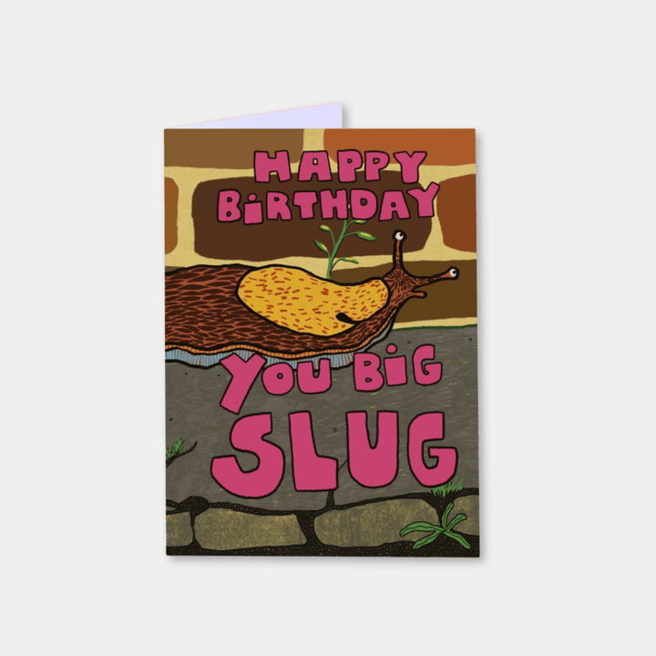 Big Slug Birthday Greetings Card