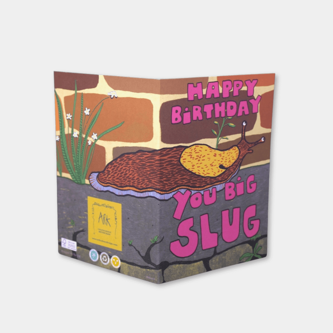 Big Slug Birthday Greetings Card