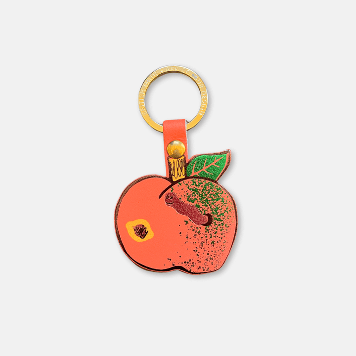 Juicy Worm Apple Keyring