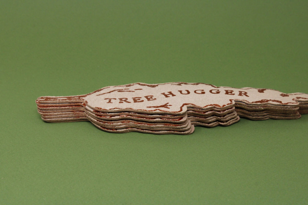 Tree Hugger Leather Bookmark