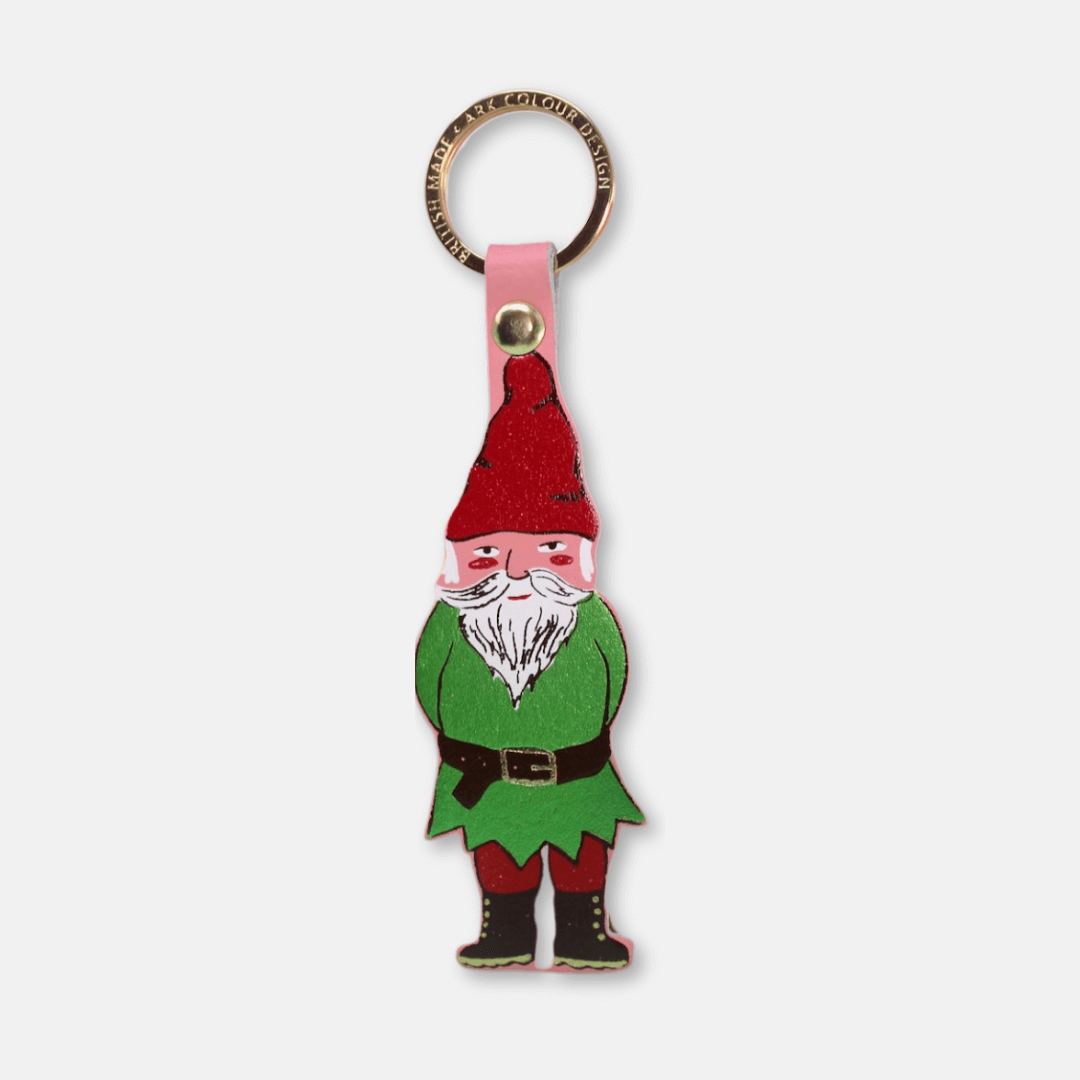 Welcome Gnome Earth Key Ring