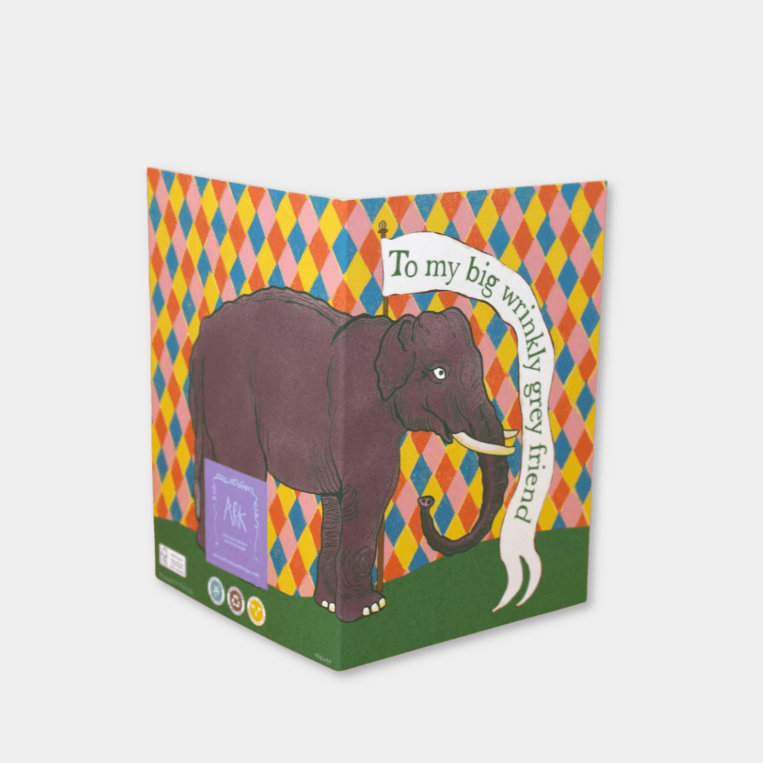 Wrinkly Elephant Birthday Greetings Card