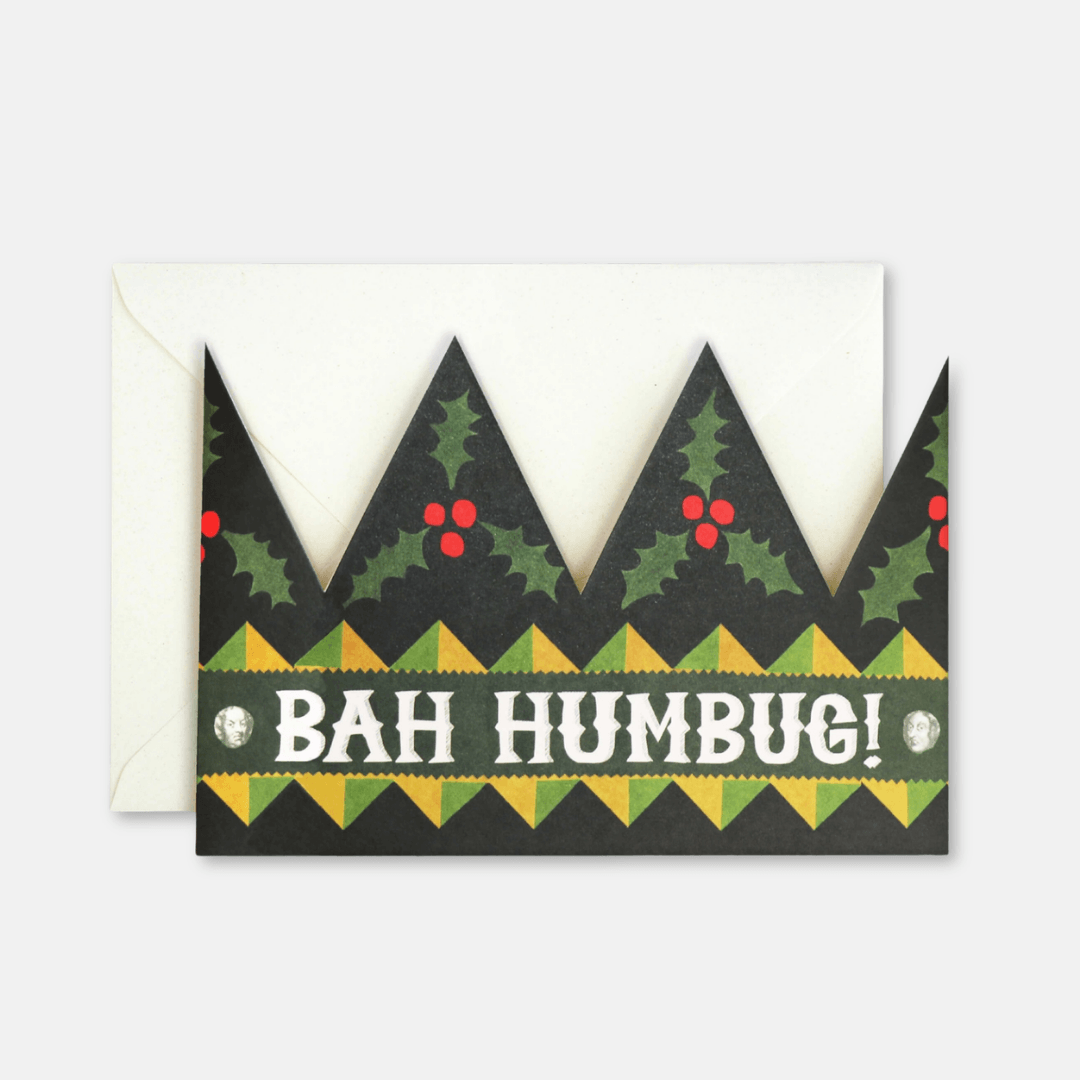 Bah Humbug Christmas Party Hat Greetings Card