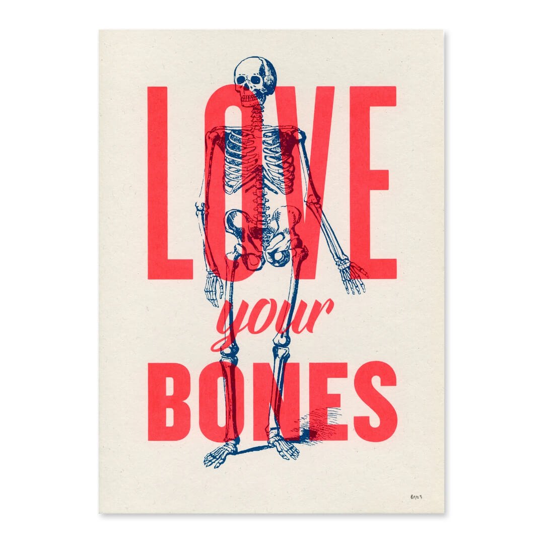 Love Your Bones A4 Art Print