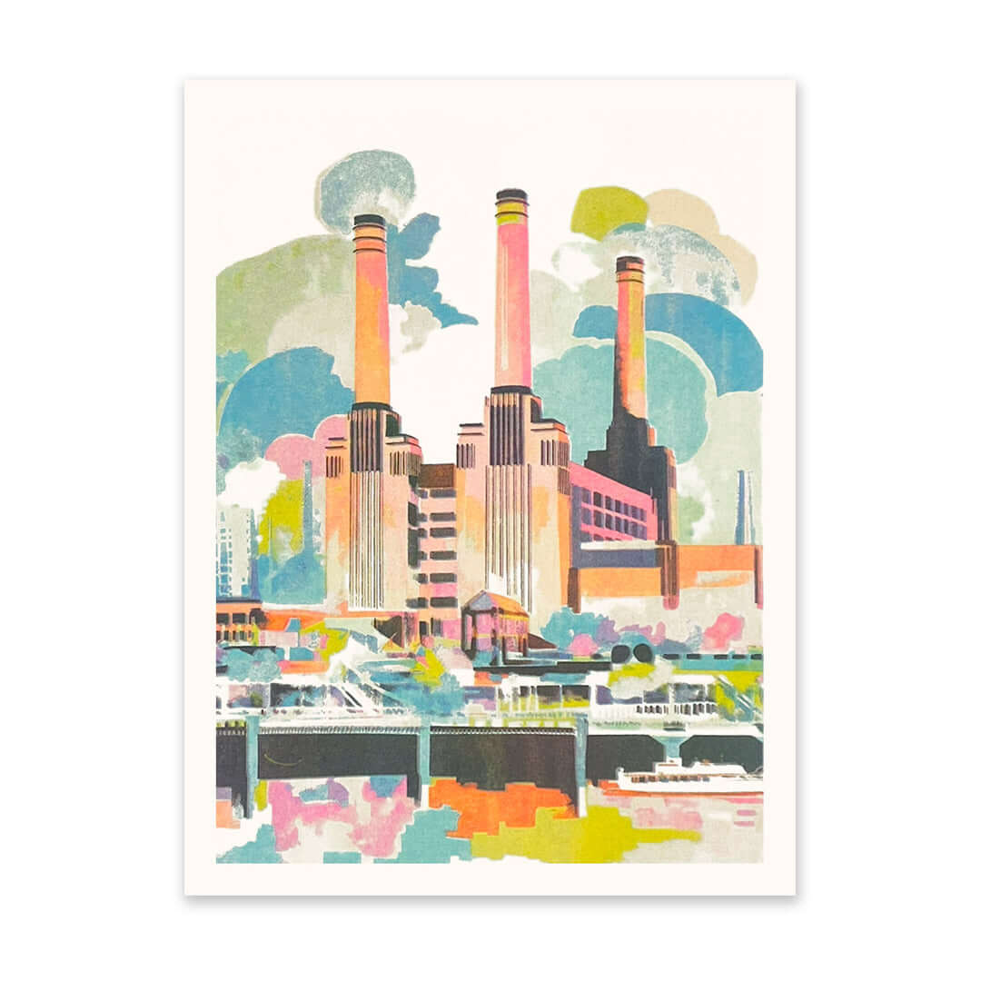 Battersea Power Station A5 Riso Art Print