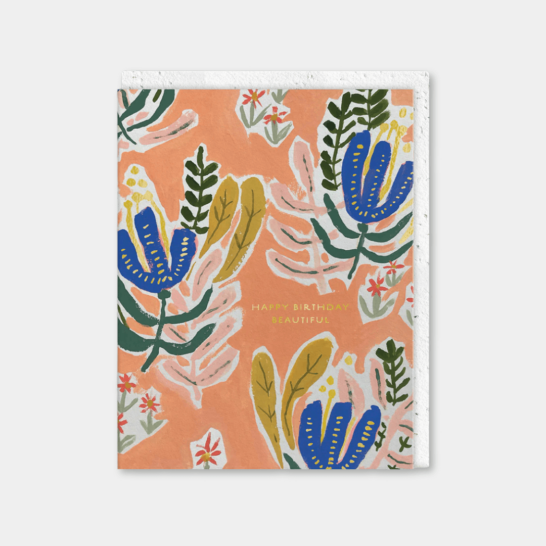 Beautiful Birthday Flowers Greetings Card