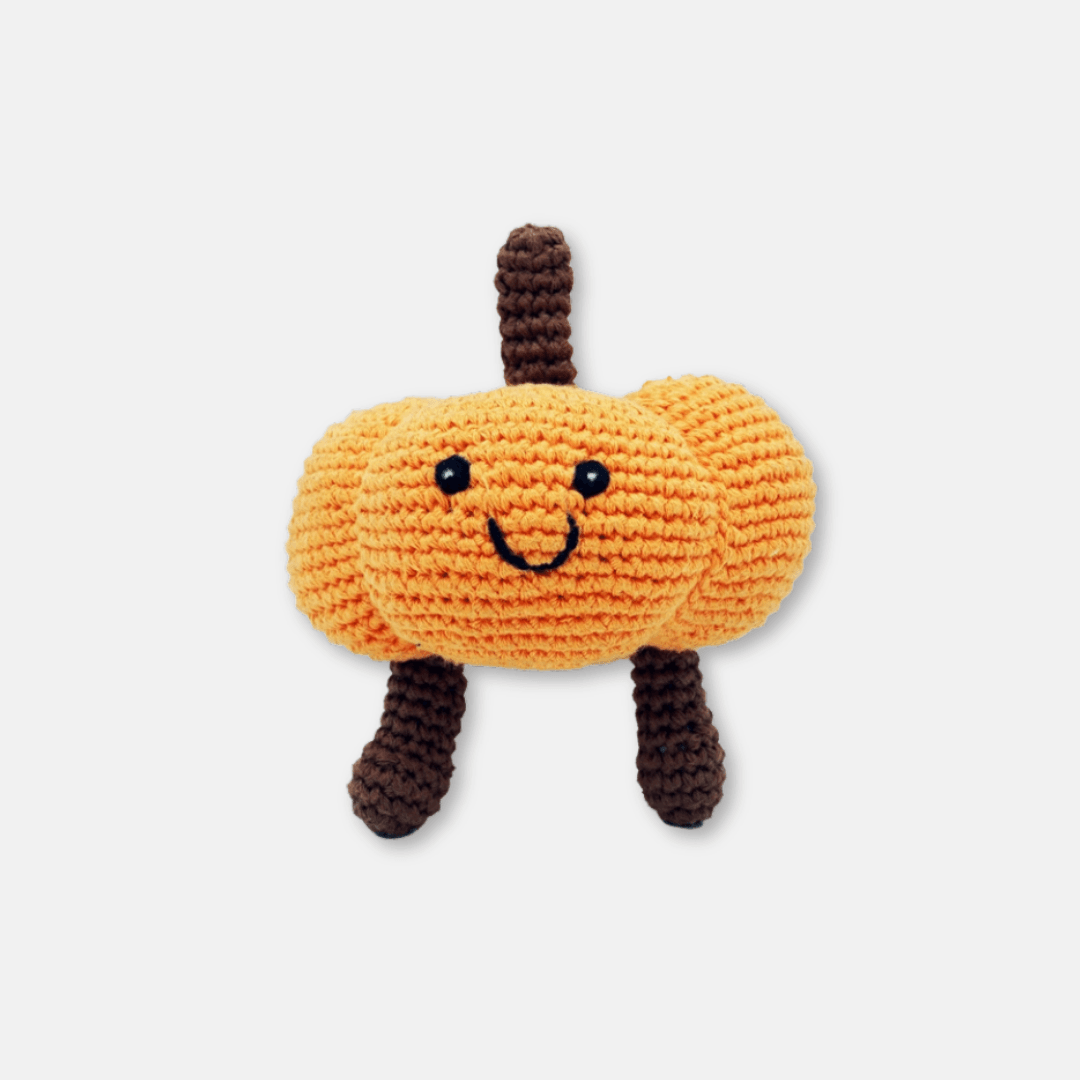 Pumpkin Organic Cotton Crochet Rattle