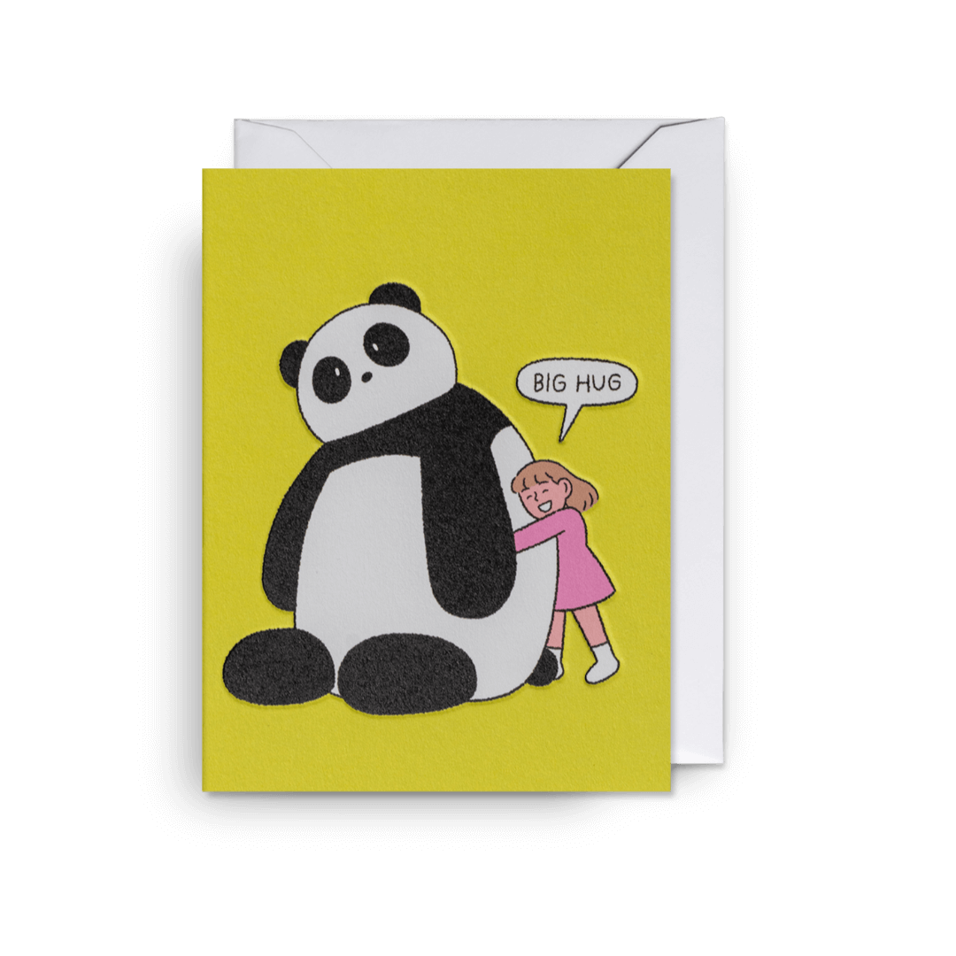 Big Hug Panda Mini Greetings Card