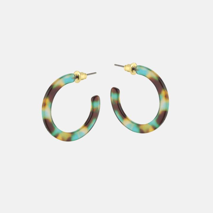 Tiny Resin Hoop Earrings