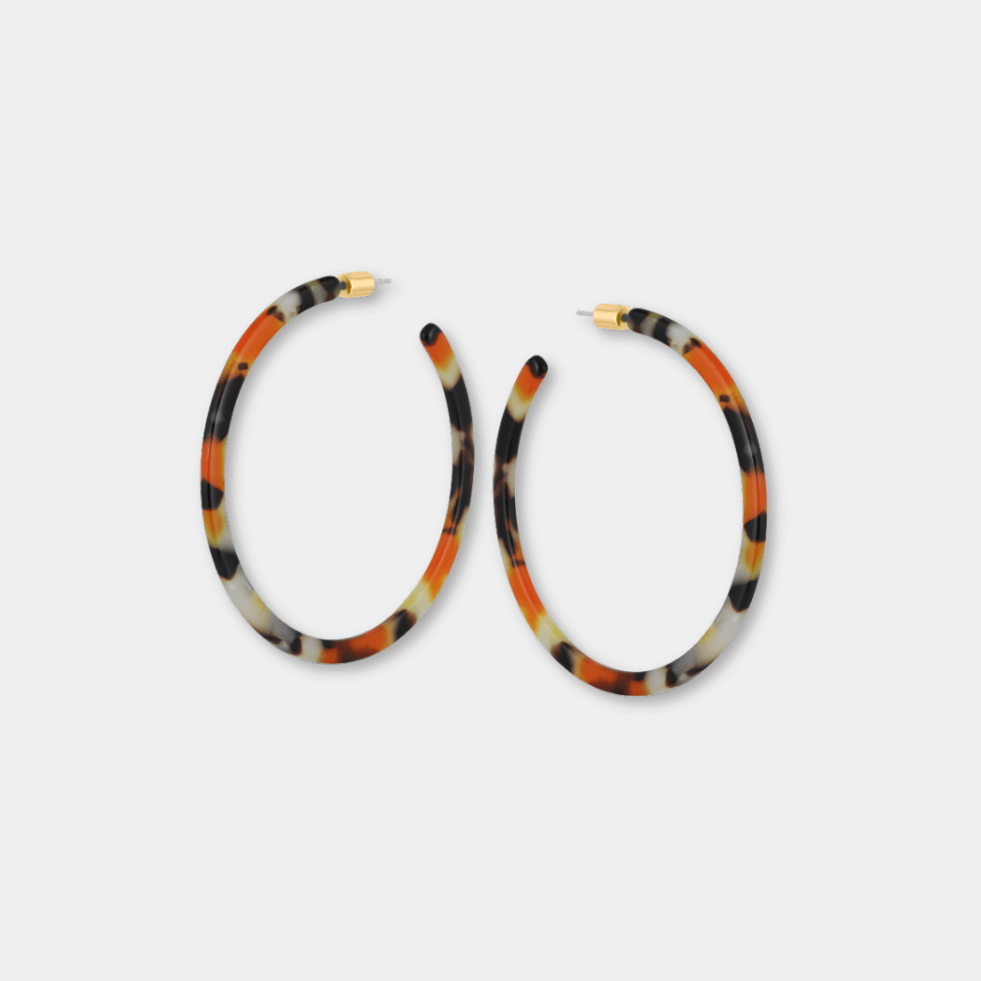 Thin Resin Hoop Earrings