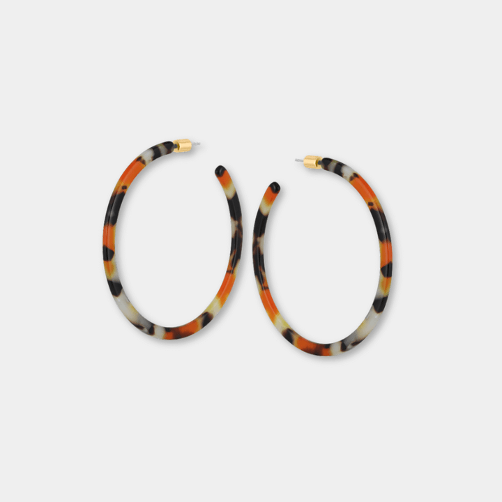 Thin Resin Hoop Earrings