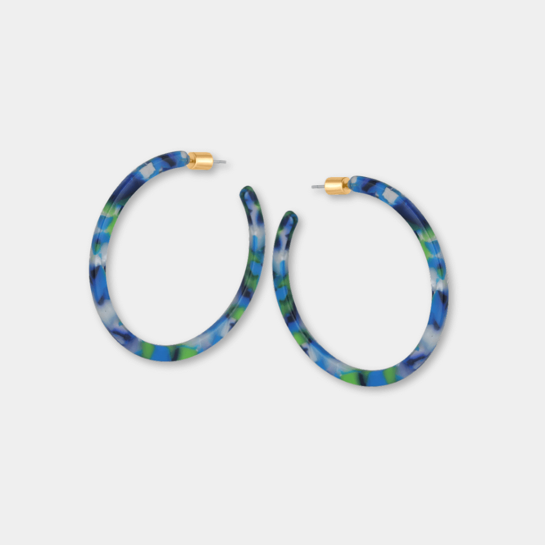 Thin Resin Hoop Earrings