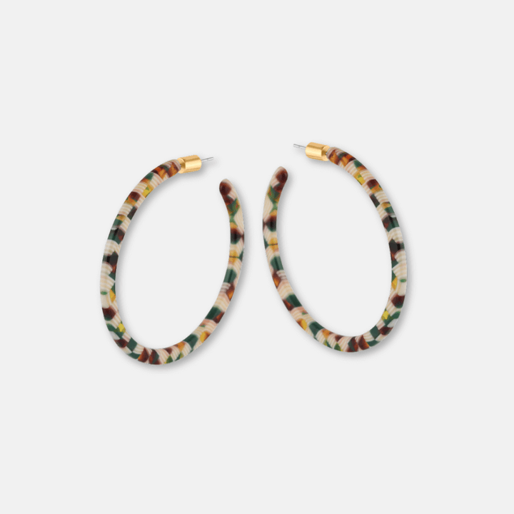 Thin Resin Hoop Earrings