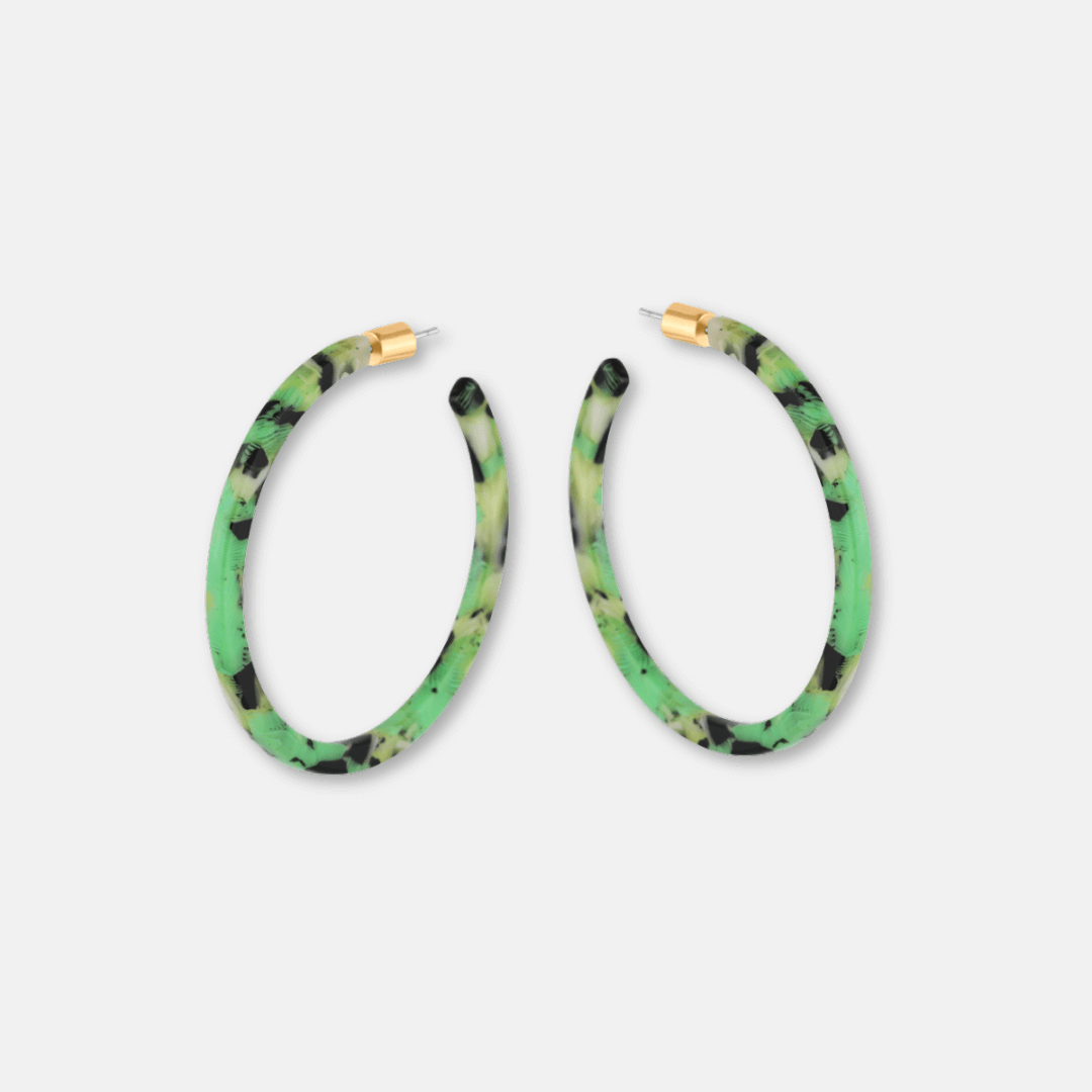 Thin Resin Hoop Earrings