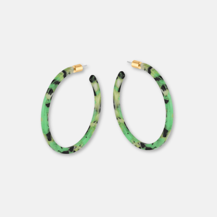 Thin Resin Hoop Earrings