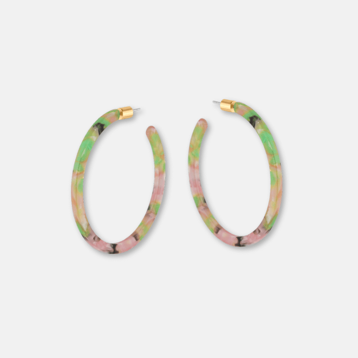 Thin Resin Hoop Earrings
