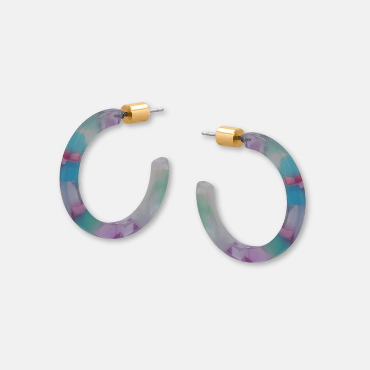Tiny Resin Hoop Earrings