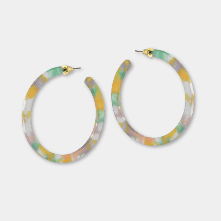 Thin Resin Hoop Earrings