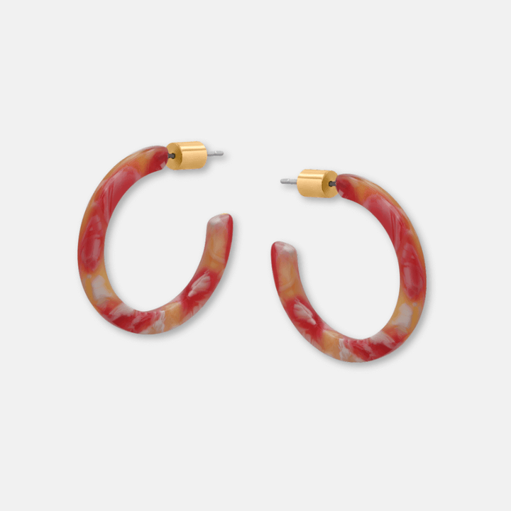 Tiny Resin Hoop Earrings