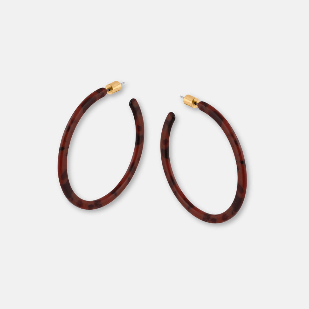 Thin Resin Hoop Earrings