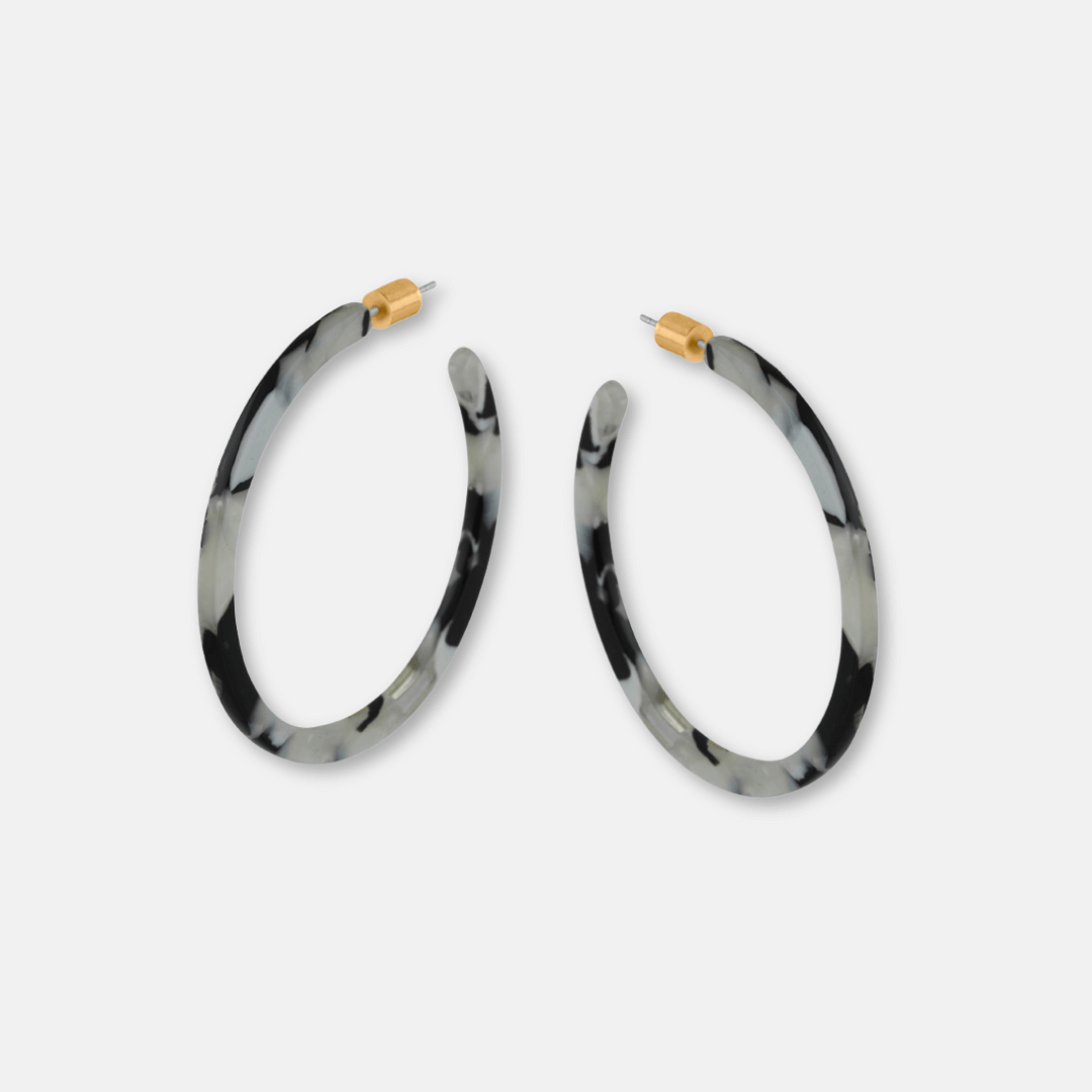 Thin Resin Hoop Earrings