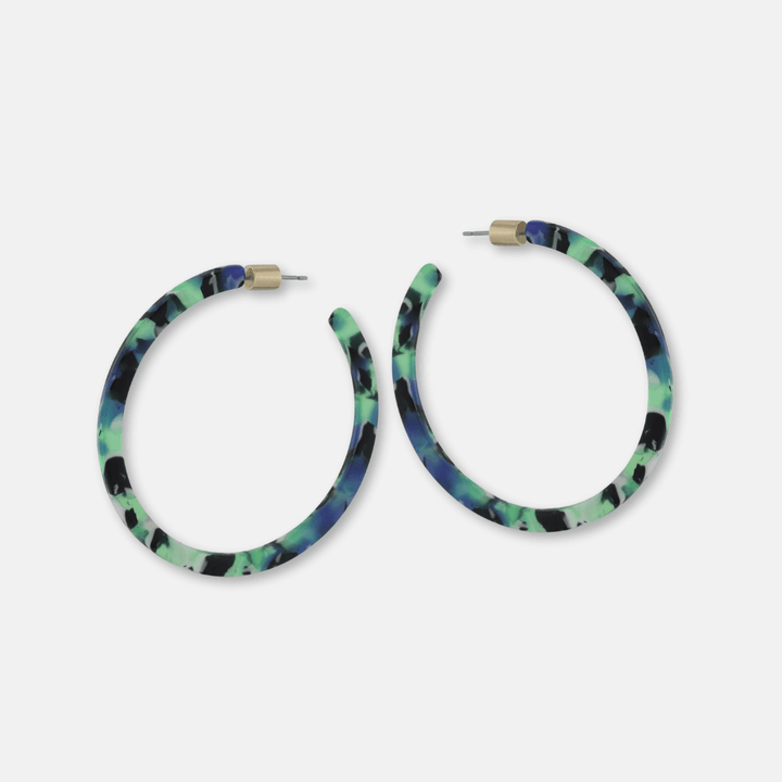 Thin Resin Hoop Earrings