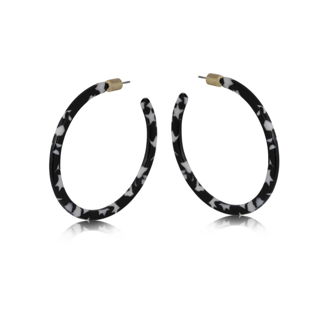 Thin Resin Hoop Earrings