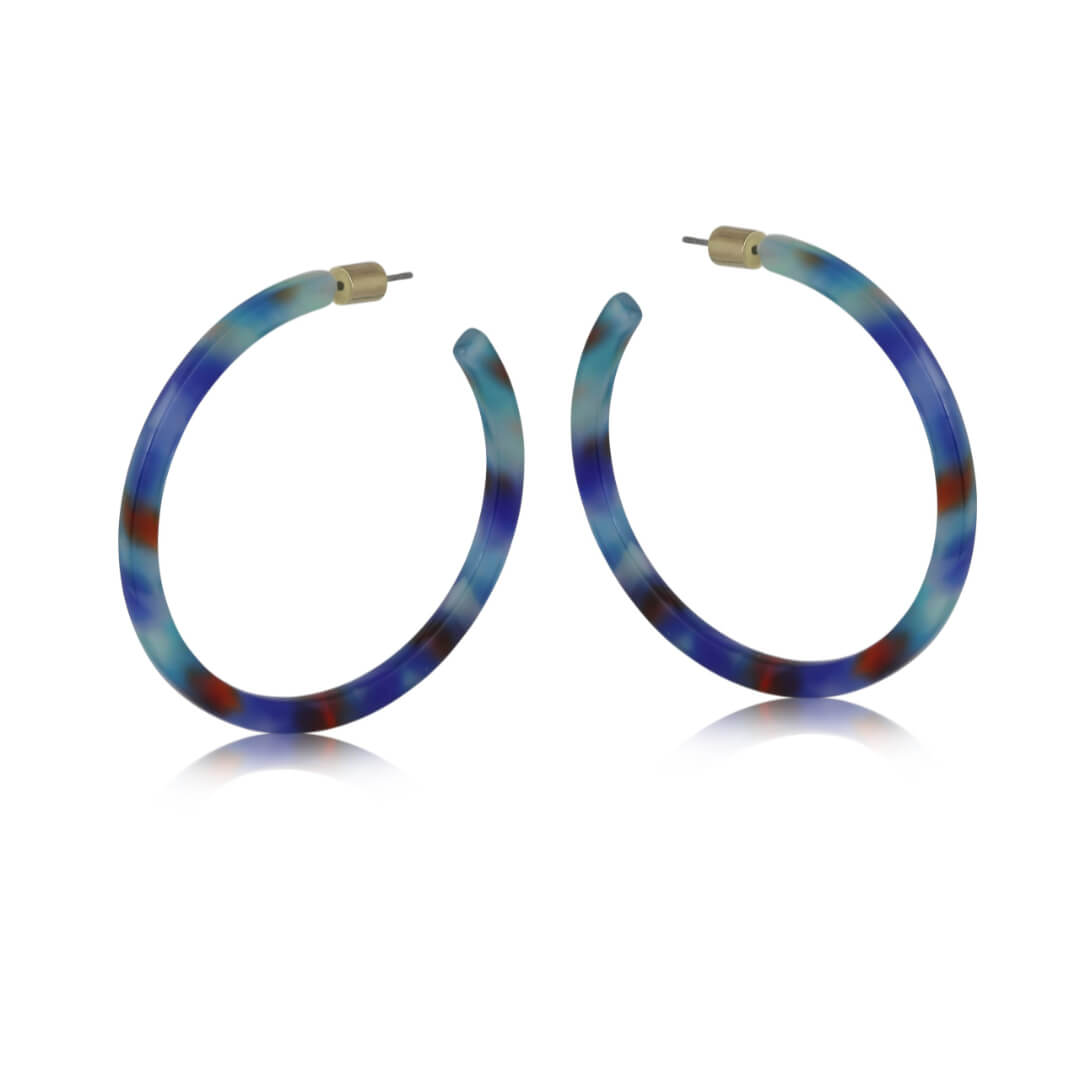 Thin Resin Hoop Earrings