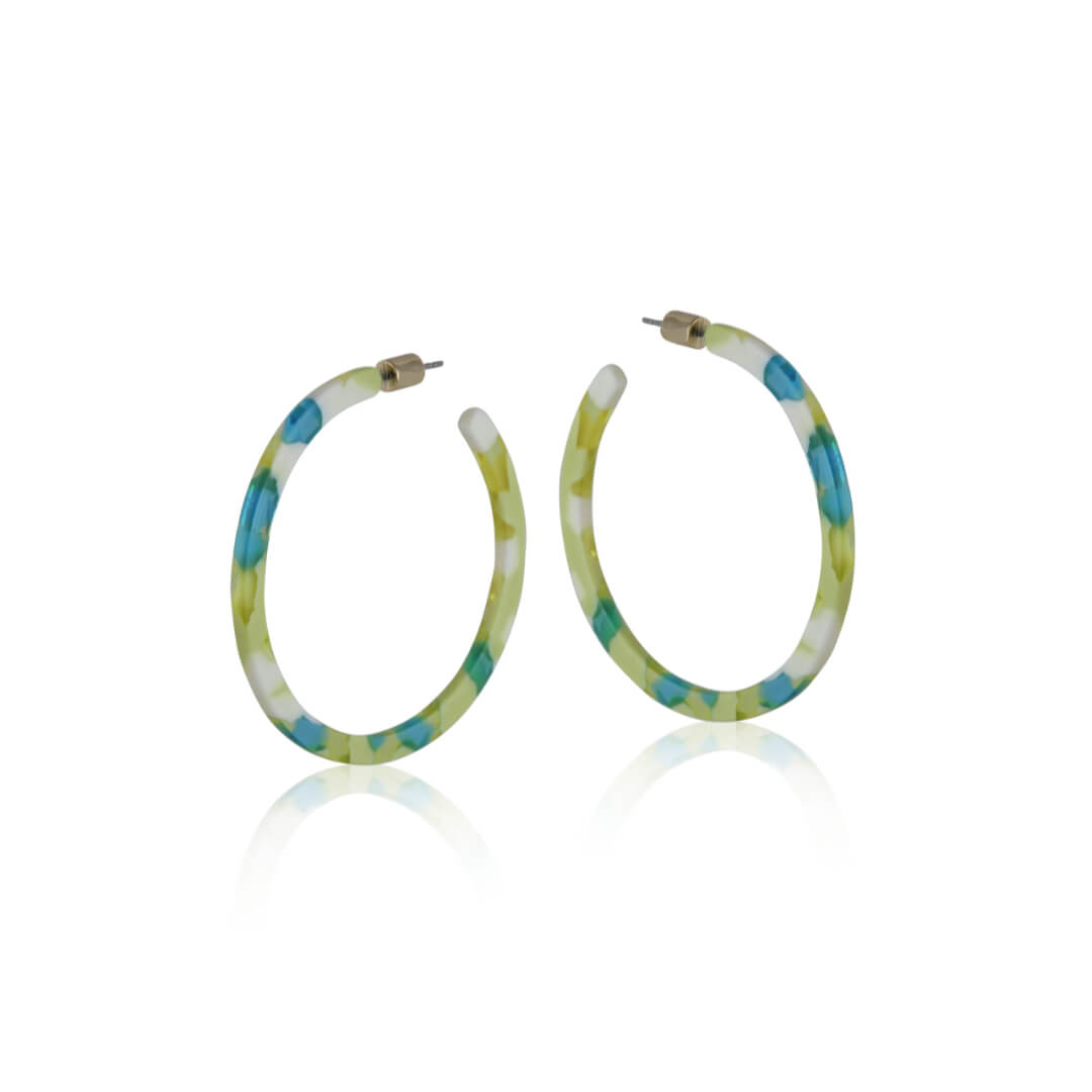 Thin Resin Hoop Earrings