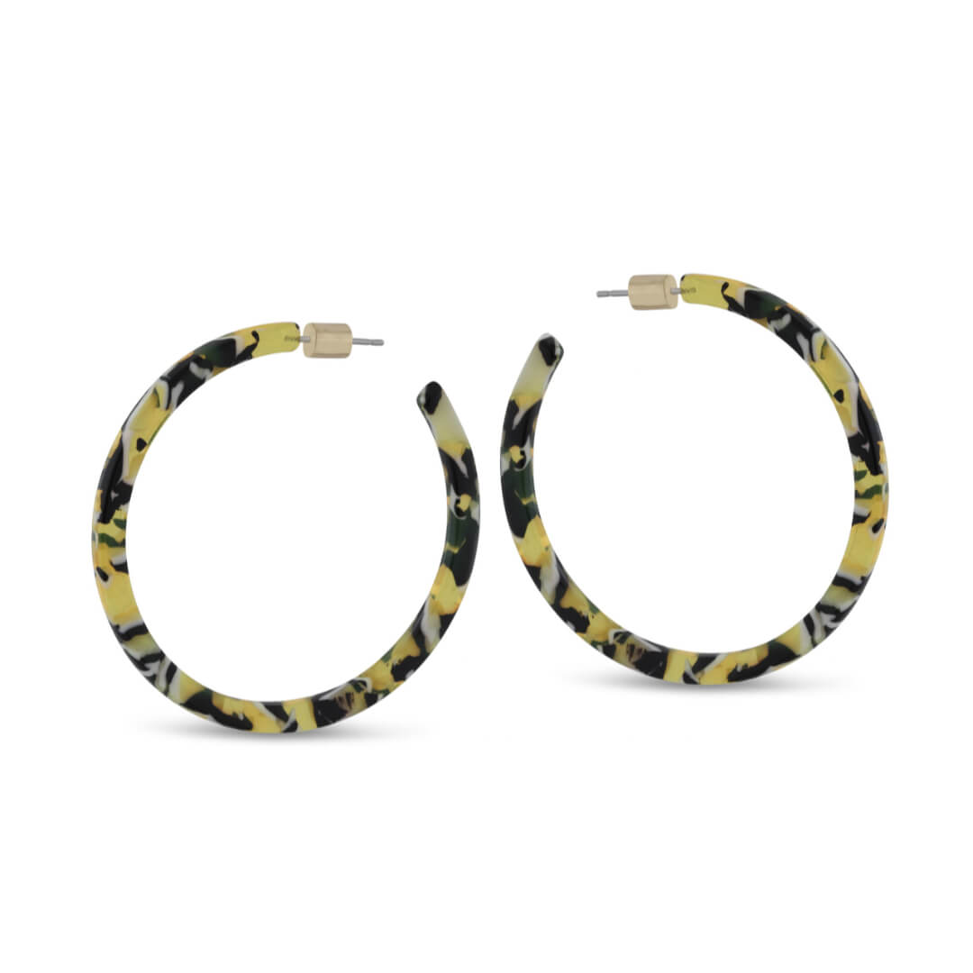 Thin Resin Hoop Earrings