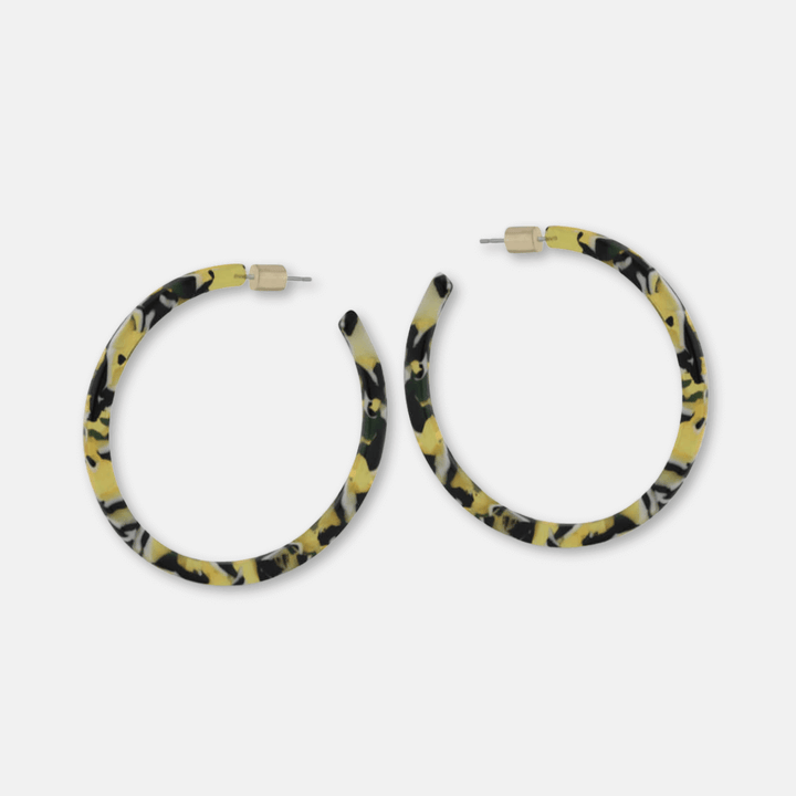 Thin Resin Hoop Earrings