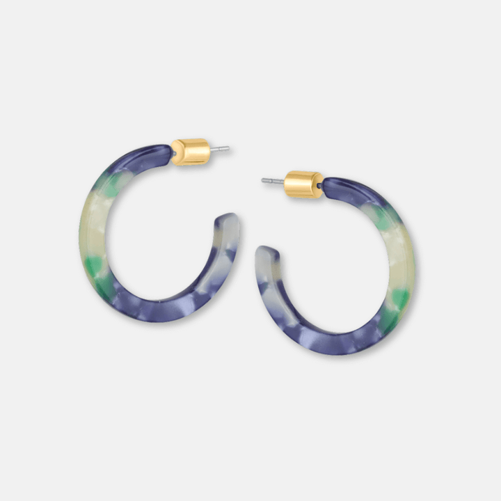 Tiny Resin Hoop Earrings