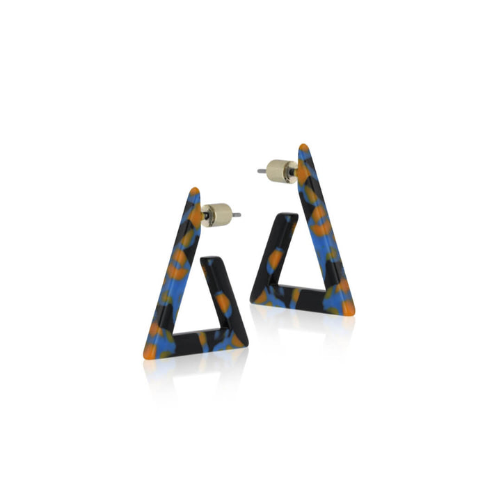 Triangle Resin Hoop Earrings