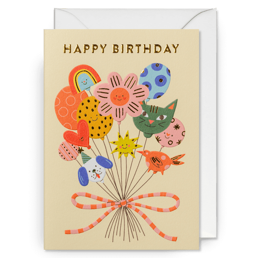 Happy Birthday Balloons Greetings Card