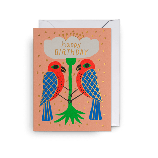 Birthday Birds Mini Greetings Card