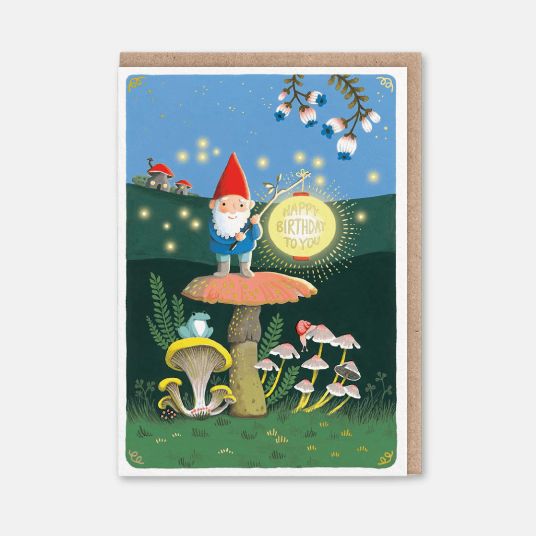 Birthday Gnome Greetings Card